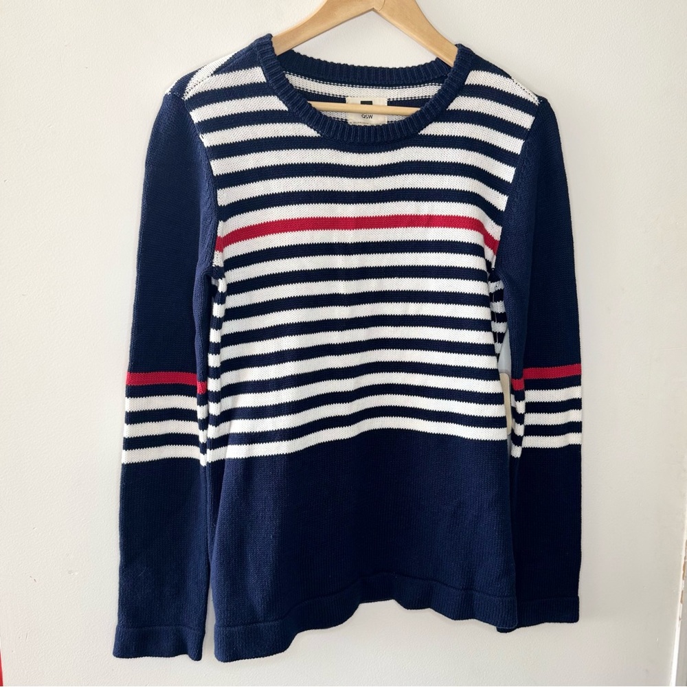 Quicksilver Collection Women’s Cotton Knit Sea Crew Sweater MED Preppy Nautical